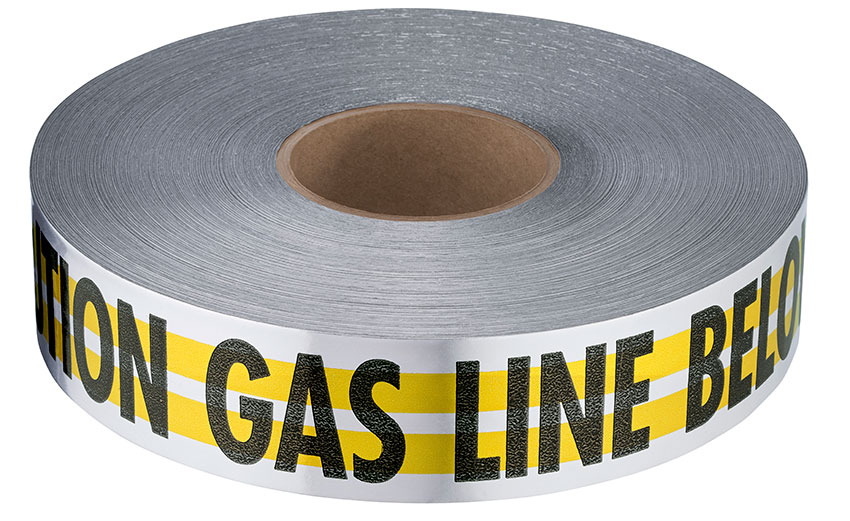 MAGNETIC TAPE 6250222331 3&quot; X
1000&#39; TRACABLE YELLOW CAUTION
FOR PE GAS LINE