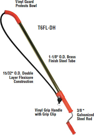 1-T6FL-DH CLOSET AUGER
DOWNHEAD TELETUBE GENERAL