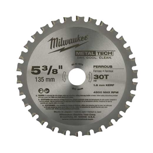 48-40-4070 5-3/8&quot; CARBIDE
CIRC SAW BLADE