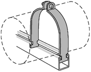 AS1200 7/8&quot;OD UNISTRUT CLAMP (3/4&quot;ID) COPPER