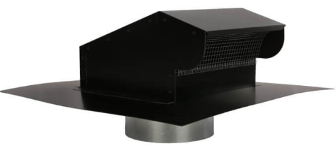 BK4XBK 4" ROOF VENT BLK