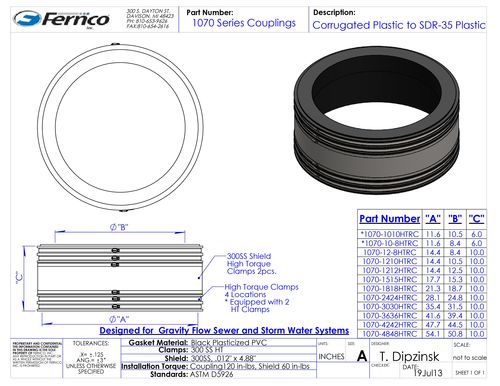 1070-44 PVC TO DRAIN TILE CONN