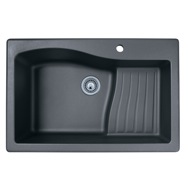 QZAD-3322 GRANITE KITCHEN SINK NERO 03KS6 SWANSTONE