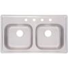 FMSB654NB DBL BOWL DROP IN
6.5&quot; DEEP 33 X 19 4HOLE
FRANKE SINK