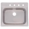 SSK104NB 20GA DROP IN SINGLE
BOWL 4 HOLE 10&quot; DEEP 25 X 22 
FRANKE SINK