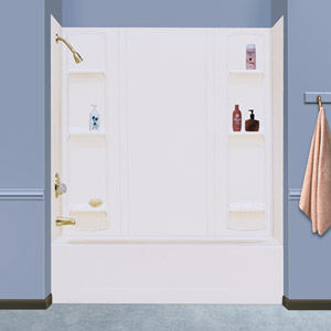 56WHT 72 X 42 TUB SURROUND  WHT MUSTEE