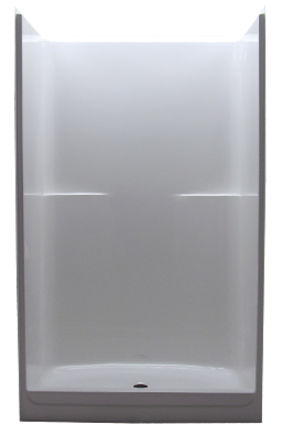 S142 N/S SALO WHT ONE-PIECE, 42&quot; SHOWER, 35 3/4&quot; DEPTH, NO