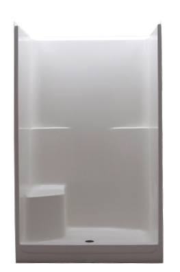 148-72 R SALO WHT ONE-PIECE, 48&quot; SHOWER, 35 3/4&quot; DEPTH, 72