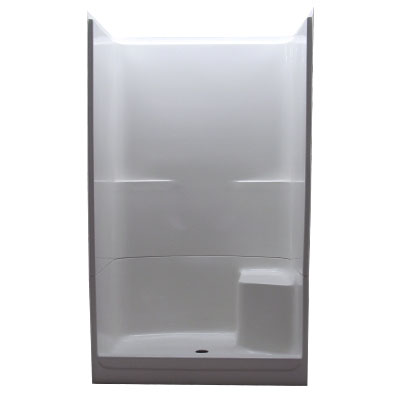 248 L SALO WHT TWO PIECE, 48&quot; SHOWER, 36&quot; DEPTH, LH