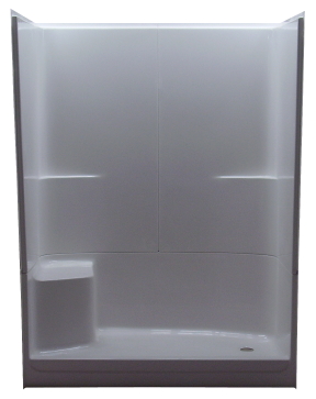 SED360-30 ES R SALO WHT
THREE-PIECE, 60&quot; SHOWER, 31
1/2&quot; DEPTH, RH PLUMBING, LH
SEAT, EXT&#39;D SKIRT (ABOVE FLOOR
ROUGH-IN)