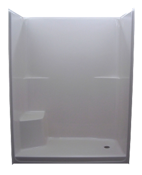 SED160-34 R SALO WHT ONE-PIECE, 60&quot; SHOWER, 35&quot;