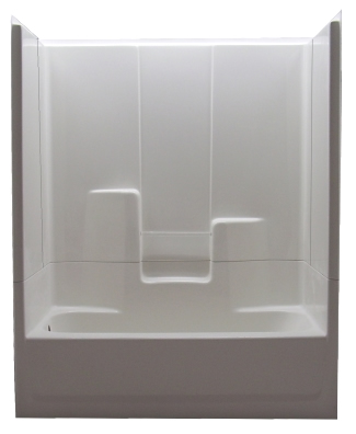 T460 L SALO WHT FOUR-PIECE,
60&quot; TUB/SHOWER, 33 1/4&quot; DEPTH,
LH PLUMBING