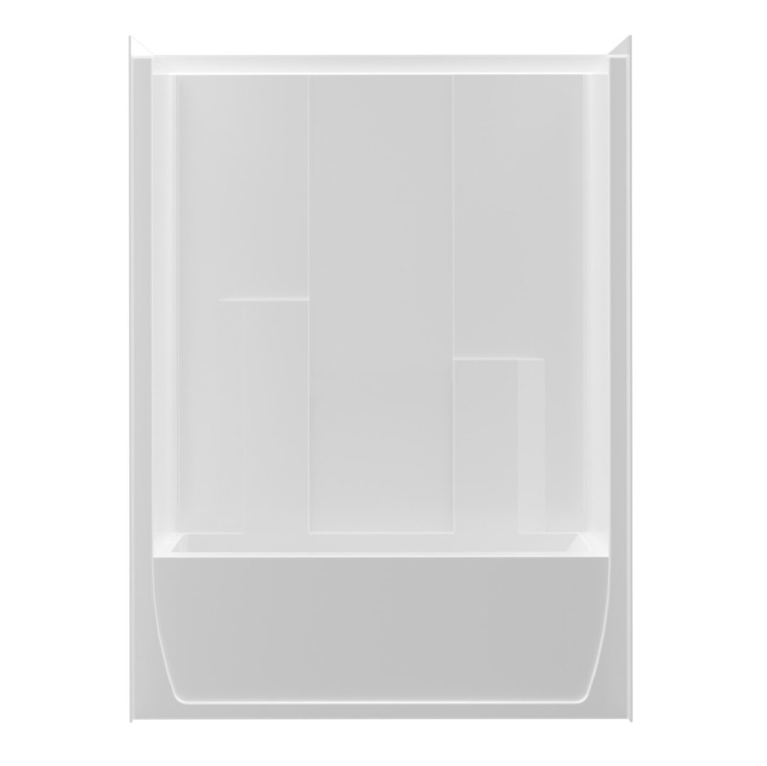 T160-36 L SALO WHT ONE-PIECE, 60&quot; TUB/SHOWER, 38&quot; DEPTH, 17&quot;