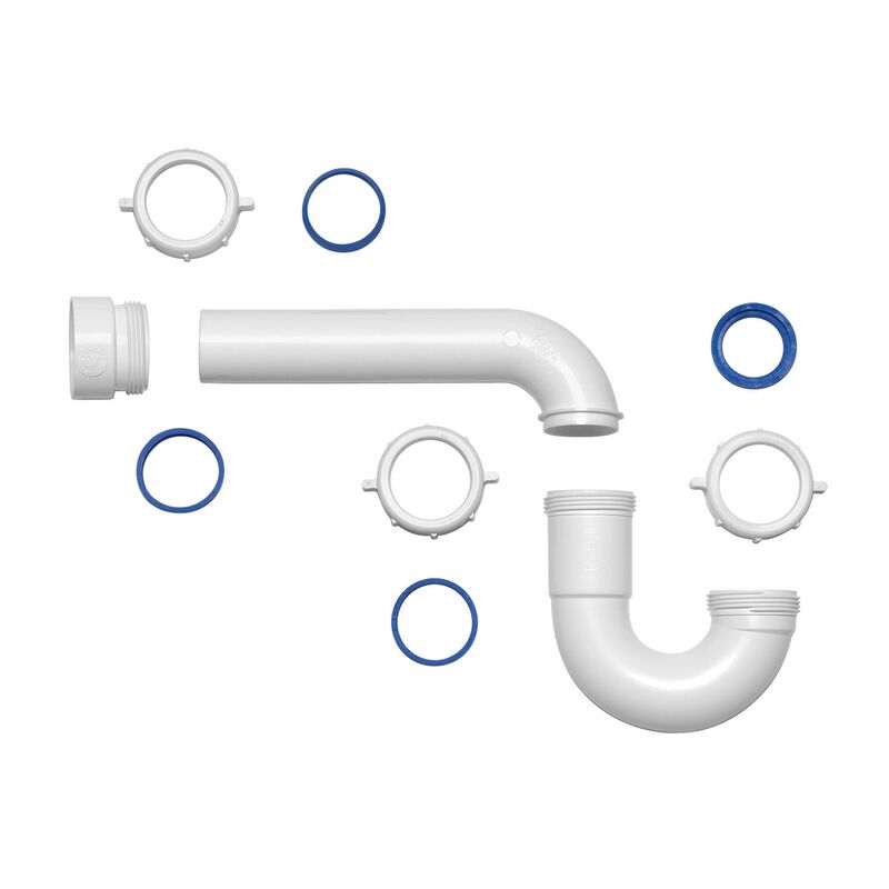 P9703WBG 1 1/2" WHT P-TRAP BAGGED TUBULAR