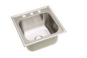DPC12020103 SS LAUNDRY SINK  20X20 SGL BOWL 10&quot;D 3HOLE