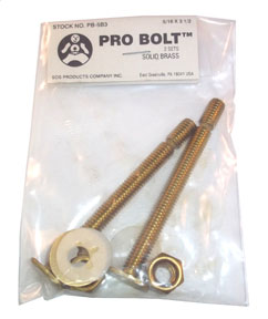 PB5B-3 5/16 X 3 1/2 CLOSET
BOLT BRASS SET OF 2 SOS LONG