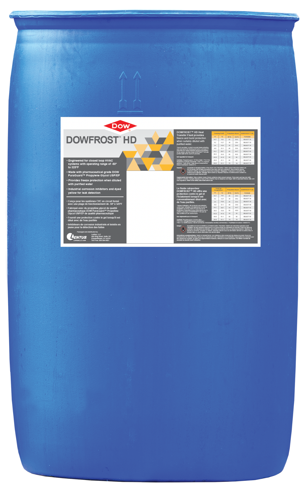 55GAL DOWFROST HD SELECT 70%  ANTIFREEZE