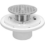 821-2PCP 2&quot; ADJ SHOWER DRAIN CHR PLATED BRASS TOP