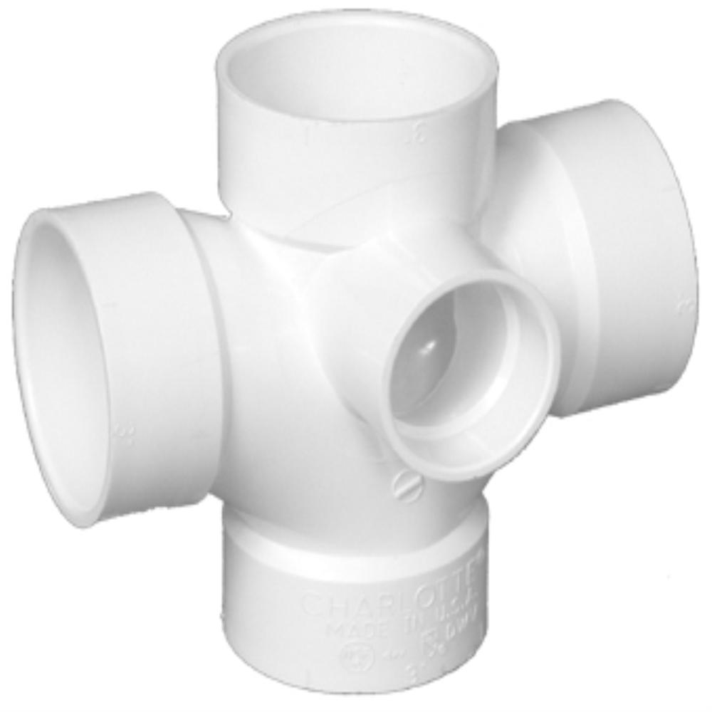 PVC DWV Double Sanitary Tees with Inlets