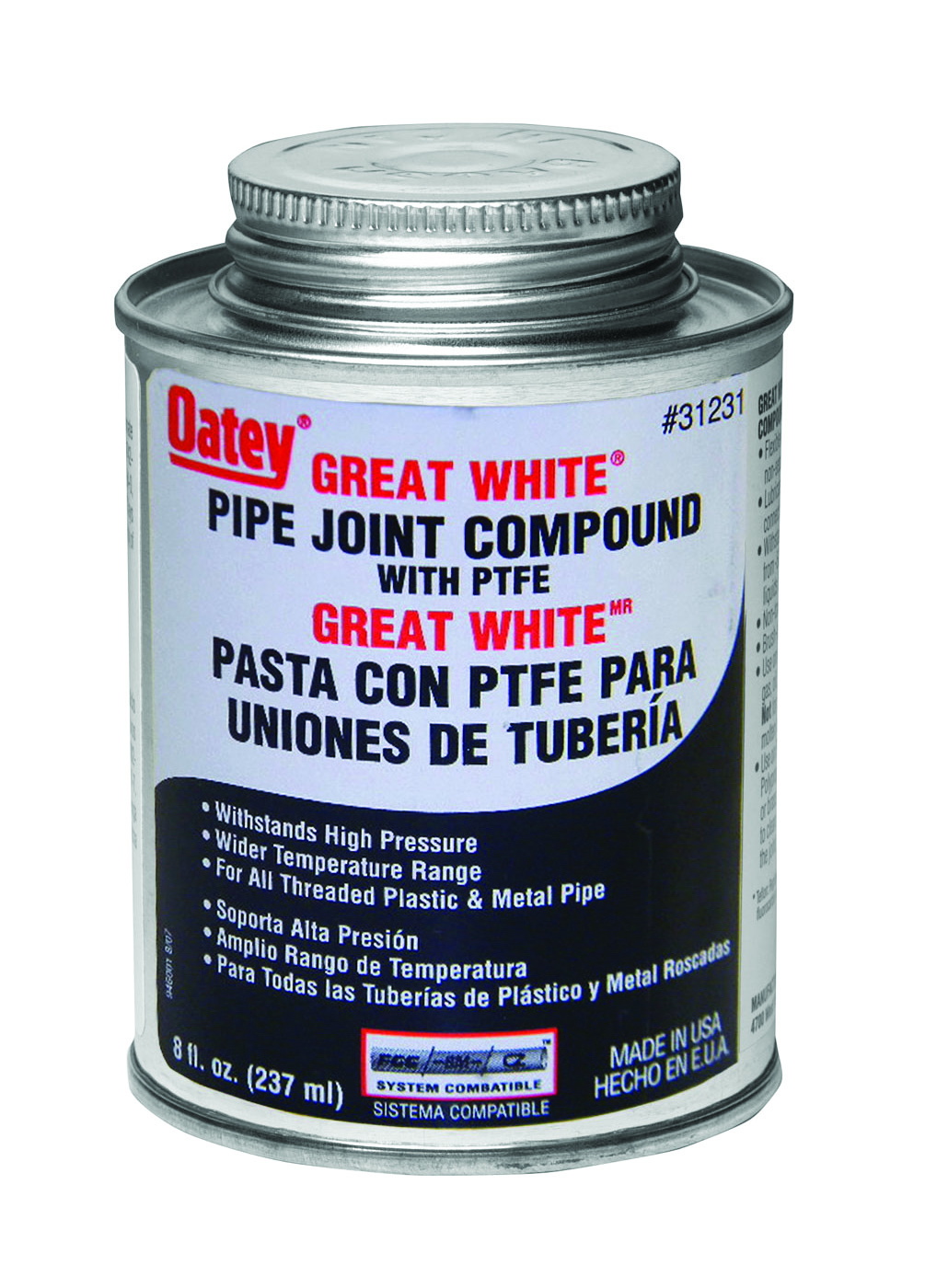 31231 8OZ PIPE DOPE GREAT WHT
OATEY