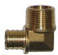 72391 3/4 CRIMP X 3/4 MPT MA 90 ELL BRASS PEX NO LEAD