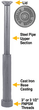 CURB BOX 2&quot; UPPER-3 1/2&quot; BASE
5625 AYMCD 7 1/2&#39;