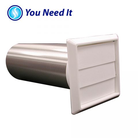 D04-025 4&quot; DRYER VENT WHT LOUVERED JONES STEPHENS