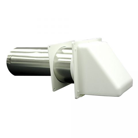 D04-012 4&quot; DRYER VENT WHT W/ SCREEN JONES STEPHENS 224W