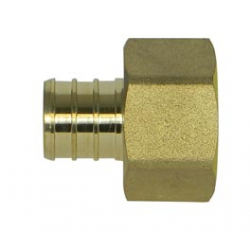 72300F 3/4&quot; CRIMP X 1&quot; FPT FEM PEX NO LEAD BRASS AYMCD